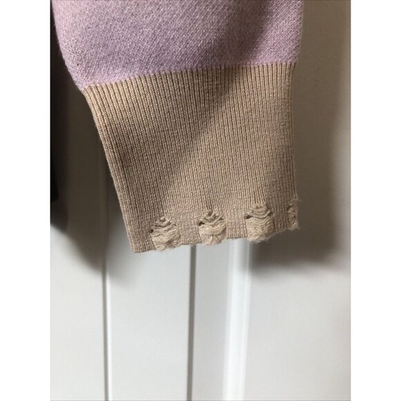 The Hideout Clothing Blessed Knit Distressed Tips Turtleneck Sweater XL - Picture 3 of 9